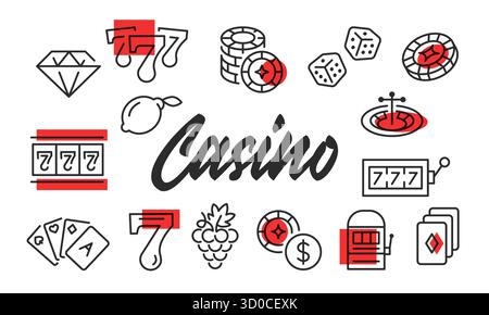 Poster del casinò. Illustrazione vettoriale Illustrazione Vettoriale