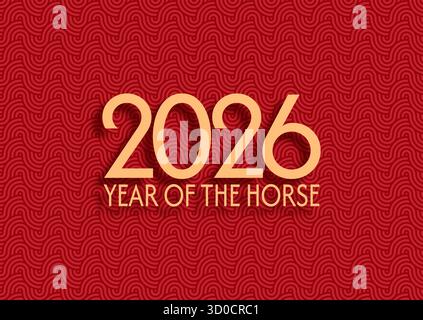 Felice anno nuovo con un design minimale a tema cinese Illustrazione Vettoriale