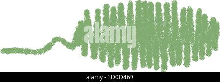 Icona a forma di bolla verde dello schizzo del gesso Illustrazione Vettoriale