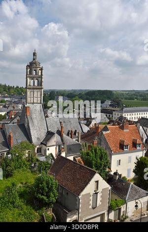 Loches in Touraine, dipartimento dell'Indre-et-Loire, regione Centre-Val de Loire, Francia, Europa Foto Stock