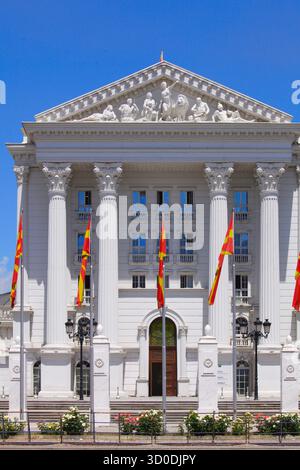 Macedonia del Nord, Skopje, edificio del Governo, Foto Stock