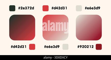 Raccolta gradiente, ologramma dell'arcobaleno lucido. Lamina olografica, beige, grigio, gradazione marrone. Catalogo delle tavolozze dei campioni in RGB ESADECIMALE. Vettore Illustrazione Vettoriale