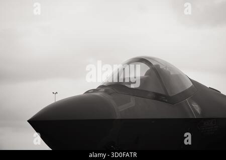 MELBOURNE, AUSTRALIA - MARZO 29: Un F-35A Lightning II della RAAF all'Australian International Airshow presso l'aeroporto di Avalon il 29 marzo 2025 a Melbourne, Foto Stock