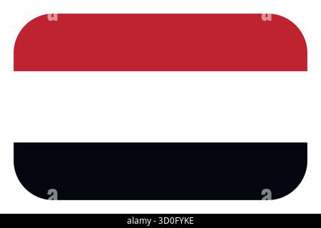 Bandiera dello Yemen. Simbolo nazionale nei colori ufficiali. Icona modello. Sfondo vettoriale astratto Illustrazione Vettoriale