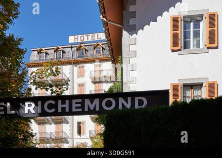 Innenstadt von Chamonix-Mont-Blanc Foto Stock