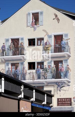 Innenstadt von Chamonix-Mont-Blanc Foto Stock