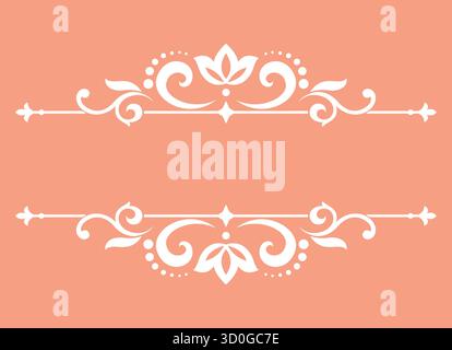 Elemento rosa vintage. Design vettoriale grafico. Decorazioni grafiche damascate Illustrazione Vettoriale