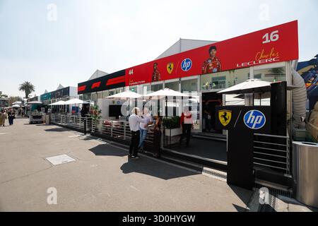 Città del Messico, Mexique. 23 ottobre 2025. Scuderia Ferrari, illustrazione ospitalità durante il Gran Premio di Formula 1 di città del Messico 2025, 20° round del Campionato del mondo di Formula 1 2025 FIA dal 24 al 26 ottobre 2025 sull'autodromo Hermanos Rodriguez, a città del Messico, Messico - foto Javier Jimenez/DPPI credito: DPPI Media/Alamy Live News Foto Stock