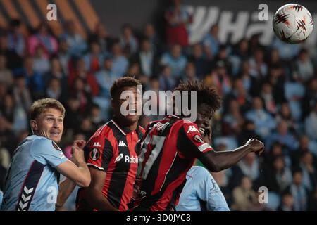Vigo, Galizia, Spagna. 23 ottobre 2025. VIGO, SPAGNA. 23 OTTOBRE: Partita dell'Europa League tra RC CELTA e OGC Nice allo stadio Abanca-Balaidos di Vigo il 23 ottobre 2025. (Credit Image: © Adrian Irago/ZUMA Press Wire) SOLO PER USO EDITORIALE! Non per USO commerciale! Foto Stock