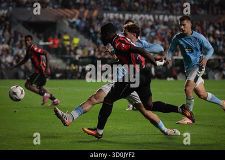 Vigo, Galizia, Spagna. 23 ottobre 2025. VIGO, SPAGNA. 23 OTTOBRE: Partita dell'Europa League tra RC CELTA e OGC Nice allo stadio Abanca-Balaidos di Vigo il 23 ottobre 2025. (Credit Image: © Adrian Irago/ZUMA Press Wire) SOLO PER USO EDITORIALE! Non per USO commerciale! Foto Stock