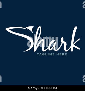 Logo Modern Shark Letter S. Illustrazione Vettoriale