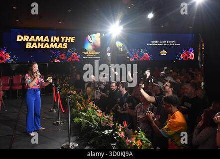 Nassau, Bahamas. 23 ottobre 2025. Tiffany Phillips presenta il torneo mondiale myVIP dei giocatori di slot 2025 all'Atlantis Paradise Island Bahamas il 22 ottobre 2025 a Nassau, Bahamas. Foto: Casey Flanigan/imageSPACE per playSTUDIOS, INC Credito: Imagespace/Alamy Live News Foto Stock