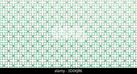 Motivo geometrico astratto con linee squadrate colori verde e bianco per tessuto, tessuto, copertina, carta da imballaggio Illustrazione Vettoriale