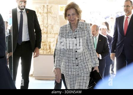 Oviedo, Spagna. 24 ottobre 2025. Regina Sofia de Borbon in arrivo a Oviedo, a Oviedo, venerdì 24 ottobre 2025 credito: CORDON PRESS/Alamy Live News Foto Stock