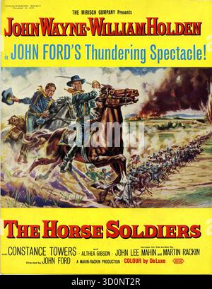 Trade ad for THE HORSE SOLDIERS 1959 con JOHN WAYNE e WILLIAM HOLDEN regista del romanzo HAROLD SINCLAIR sceneggiatura JOHN LEE MAHIN e MARTIN RACKIN A Mahin-Rackin Production / The Mirisch Corporation / United Artists Foto Stock