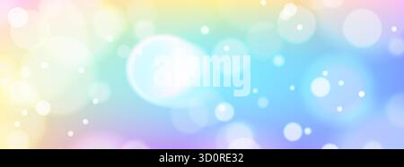 Sfondo da sogno al neon con grande bokeh e scintillio brillante Illustrazione Vettoriale