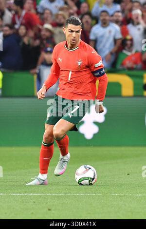 MONACO DI BAVIERA, GERMANIA - 8 GIUGNO: Il portoghese Cristiano Ronaldo durante la finale di UEFA Nations League 2025 tra Portogallo e Spagna all'Arena di Monaco l'8 giugno 2025 a Monaco di Baviera, Germania.250608 SEPA 24 021 - 20250608 PD24653 Foto Stock