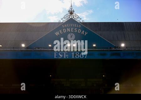 Hillsborough Stadium, Sheffield, Inghilterra - 25 ottobre 2025 Vista generale del terreno - prima della partita Sheffield Wednesday contro Oxford United, EFL Championship, 2025/26, Hillsborough Stadium, Sheffield, Inghilterra - 25 ottobre 2025 crediti: Arthur Haigh/WhiteRosePhotos/Alamy Live News Foto Stock