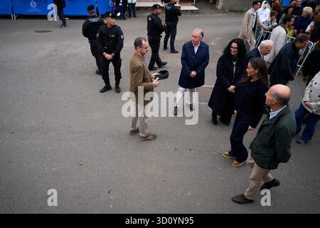 Valdesoto, Spagna. 25 ottobre 2025. La regina Letizia di Spagna visita 2025 esemplari di Valdesoto durante il Princess of Asturias Awards 2025 il 25 ottobre 2025 a Valdesoto, Spagna crediti: MPG/Alamy Live News Foto Stock