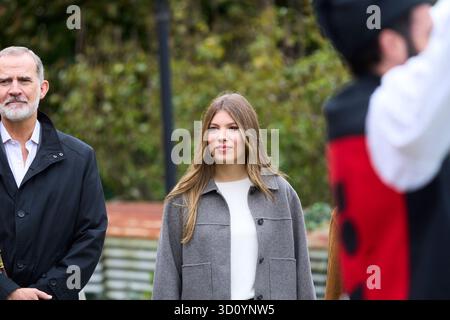 Valdesoto, Spagna. 25 ottobre 2025. Principessa Sofia visita 2025 esemplari Valdesoto durante Princess of Asturias Awards 2025 il 25 ottobre 2025 a Valdesoto, Spagna credito: MPG/Alamy Live News Foto Stock
