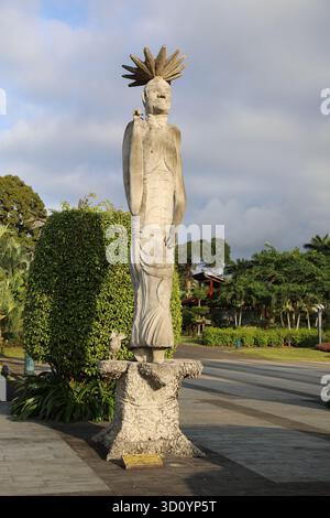Zona doganale etnica del Parco Nazionale di Malabo nella Guinea Equatoriale Foto Stock
