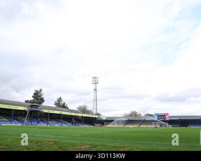 SOUTHEND, INGHILTERRA - OTTOBRE 25: Una vista generale di Roots Hall, Southend-on-Sea prima della partita dell'Enterprise National League tra Southend United e Brackley Town a Roots Hall il 25 ottobre 2025 a Southend-on-SEA, Regno Unito. (Foto di Mitch Davidson/Brackley Town FC via Alamy Live News) Foto Stock