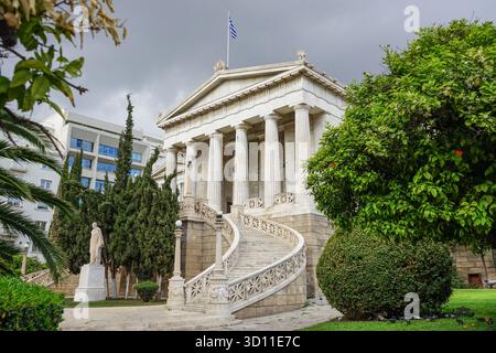 L'edificio principale della Biblioteca Nazionale di Grecia ad Atene, Grecia Foto Stock