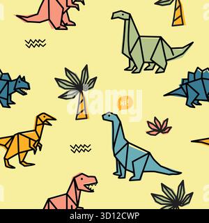 set vettoriale di dinosauri cartoni animati Illustrazione Vettoriale