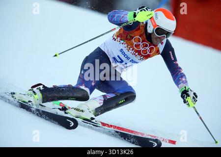 Bode Miller USA Super combinazione sci alpino uomini MŠnner in Rosa Khutor Centro alpin Giochi olimpici invernali 2014 sochi olympische Spiele inverno a Sochi sotchi 2014 © diebilderwelt / Alamy Stock Foto Stock