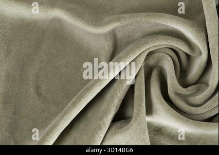 Nuovo tessuto per abbigliamento e accessori con pieghe in velluto Foto Stock