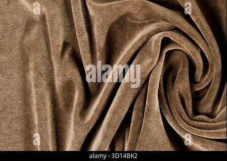 Nuovo tessuto per abbigliamento e accessori con pieghe in velluto Foto Stock