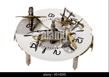 Oggetto su bianco - primo piano della Orologio dell'attrezzo Foto Stock
