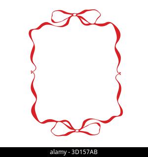 Telaio rosso ondulato con archi Illustrazione Vettoriale