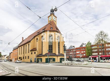 Augsburg, Germania - 09 maggio 2017: Chiesa Protestante San Jakob ad Augsburg, Germania Foto Stock