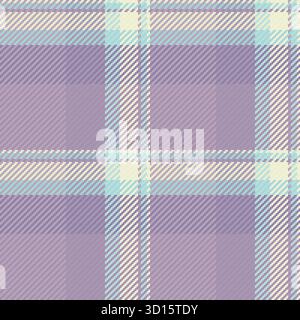 Motivo a quadri in fibra di fondo, motivo libero, motivo tartan senza cuciture. Maestoso tessuto vettoriale a scacchi in una tavolozza di colori pastello e chiari. Illustrazione Vettoriale