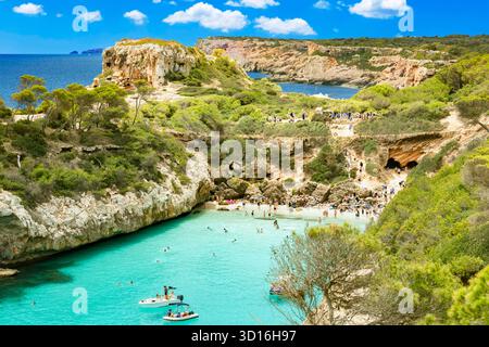 Piccola spiaggia di sabbia di calcio des Moro - Mallorca - 8169 Foto Stock