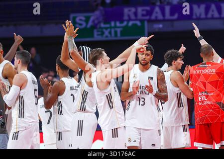 Madrid, Spagna. 26 ottobre 2025. 26 ottobre 2025; Movistar Arena; Liga Endesa; ACB; Real Madrid vs Baxi Manresa; Liga Endesa ACB Basketball Real Madrid vs BAXI Manresa 900/Cordon Press crediti: CORDON PRESS/Alamy Live News Foto Stock