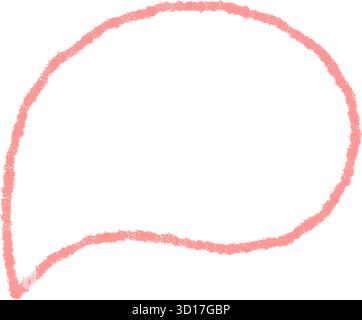 Bolla vocale Crayon Fluid disegnata a mano Illustrazione Vettoriale