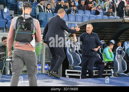 26 ottobre 2025, Stadio Olimpico, Roma, Italia; partita di calcio Enilive di serie A; Lazio contro Juventus; Igor Tudor allenatore del FC Juventus, Maurizio sa Foto Stock