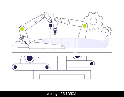 Illustrazione del vettore astratto del concetto di robot chirurgico. Illustrazione Vettoriale
