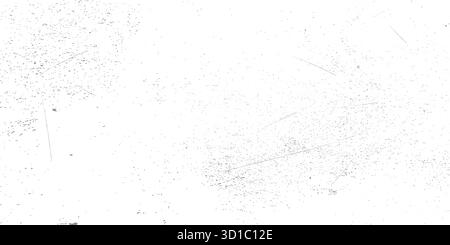 La trama grigia è ricoperta da polvere, graffi e macchie. Sfondo grunge vintage per un effetto di design invecchiato e resistente alle intemperie. Illustrazione vettoriale. Illustrazione Vettoriale