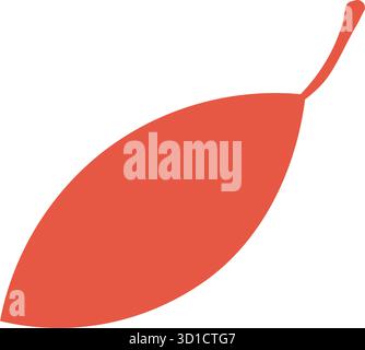 Icona Leaf Decoration Flat (decorazione lamellare piatta) Illustrazione Vettoriale