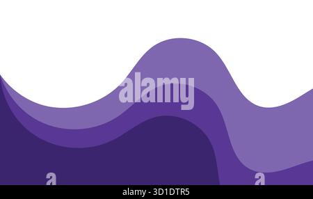 Livelli di onda viola – disegno di sfondo flusso sfumatura astratto. Sfondo astratto dell'onda viola. Illustrazione vettoriale di un'onda Illustrazione Vettoriale