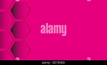 Sfondo rosa astratto con motivo esagonale Illustrazione Vettoriale
