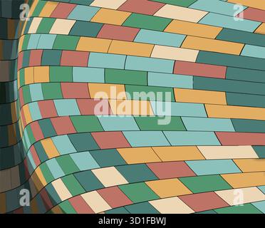 Qui è un colorato disegno astratto da utilizzare come immagine di sfondo o altri usi grafici. Si tratta di un'illustrazione. Illustrazione Vettoriale