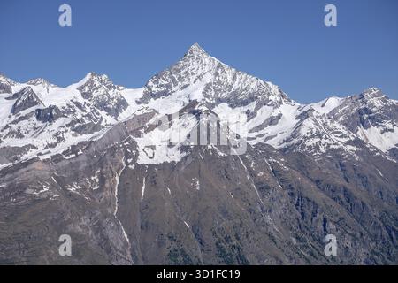 Alpi svizzere intorno al villaggio di Zermatt in Svizzera - Vista da Gornergrat - Alpi svizzere Foto Stock