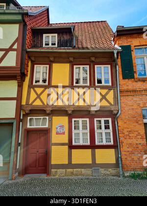 Impressionen: Fachwerkhaus, Quedlinburg (nur fuer redaktionelle Verwendung. Keine Werbung. Referenzdatenbank: http://www.360-berlin.de. © Jens Knappe. Foto Stock