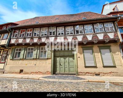 Impressionen: Fachwerkhaus, Quedlinburg (nur fuer redaktionelle Verwendung. Keine Werbung. Referenzdatenbank: http://www.360-berlin.de. © Jens Knappe. Foto Stock