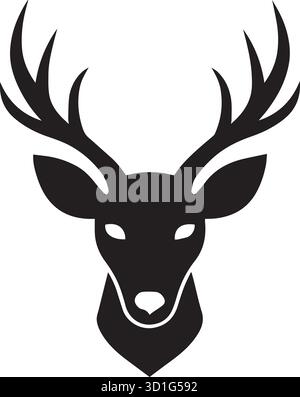 una bella figura con volto di cervo Illustrazione Vettoriale