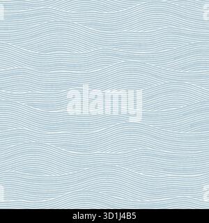 Struttura vettoriale senza cuciture struttura astratta onda marina, acqua oceanica, acqua, oceano, fiume, le linee ondulate si ripetono per il tessuto. Illustrazione vettoriale Illustrazione Vettoriale